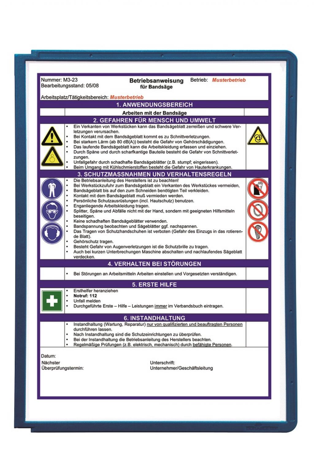 Durable Katalógový panel SHERPA A4 tmavomodrá