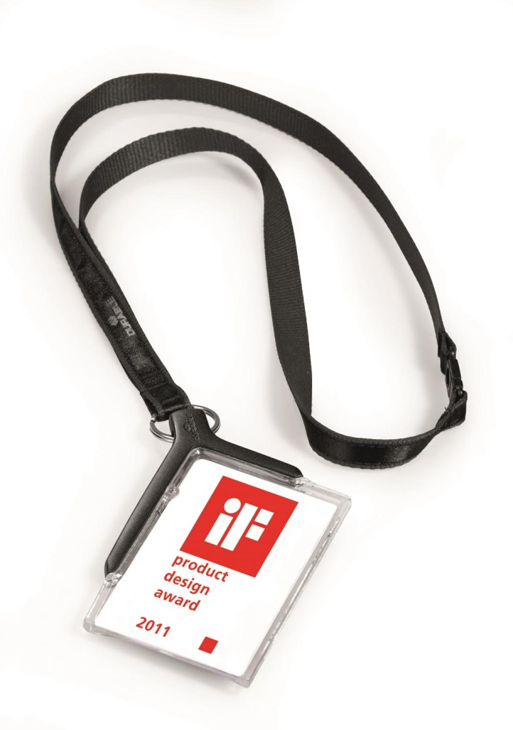 Durable Visačka na plastovú kartu s remienkom Card Holder de luxe 85 x 5 mm