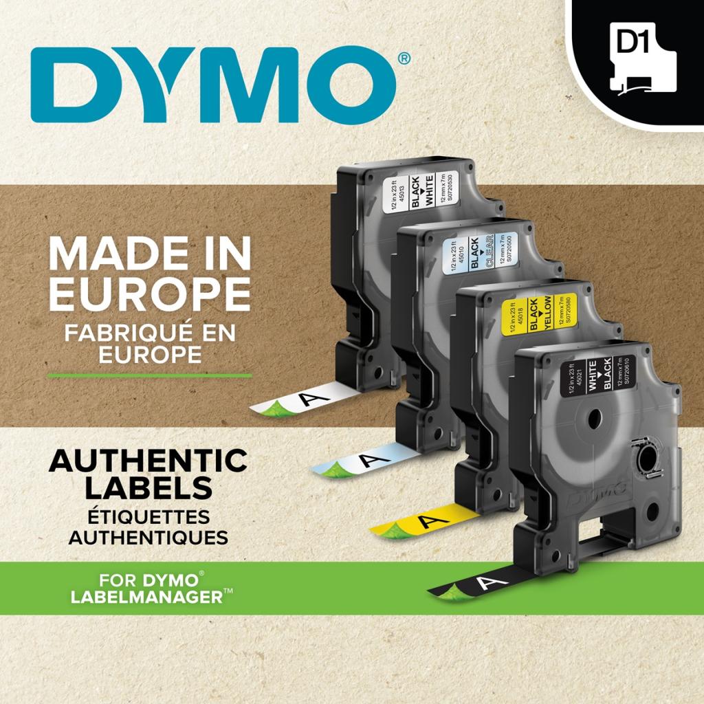 Samolepiaca páska Dymo D1 19 mm žltá/čierna