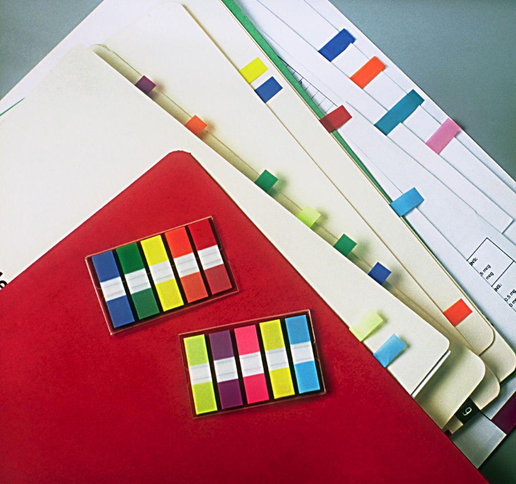 Post-it index úzky, 11,9x43,1 mm, klasické farby