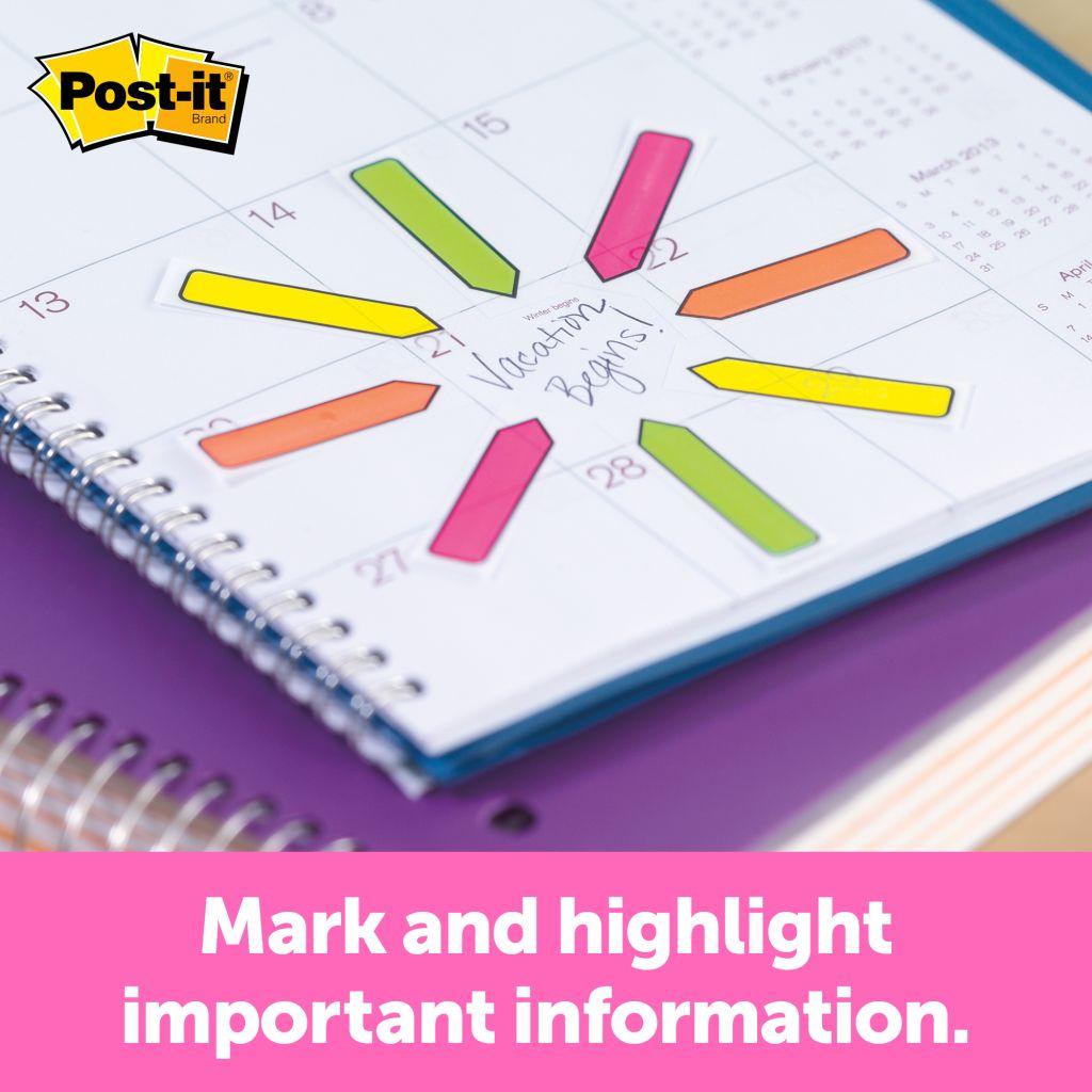 Post-it index šípky neónové, 11,9 x 43,1 mm