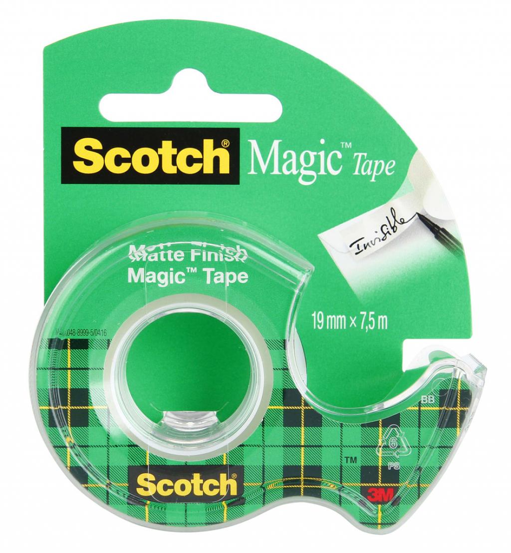 Lepiaca páska Scotch Magic neviditeľná popisovateľná 19 mm x 7,5 m s dispenzorom