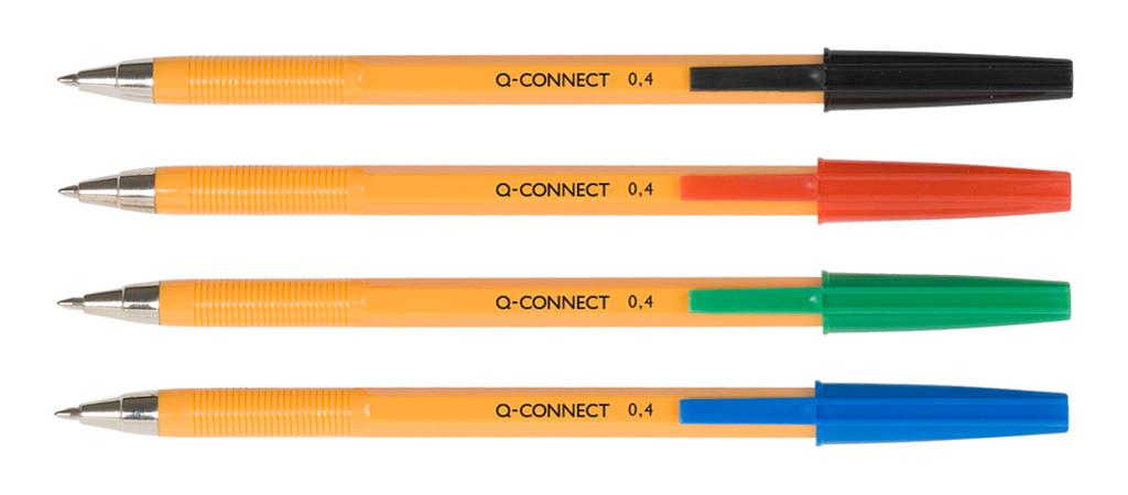Guľôčkové pero jednorazové Q-CONNECT F čierne