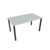 Pracovný stôl Uni, 140x75,5x80 cm, sivá/čierna