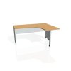 Pracovný stôl Gate, ergo, ľavý, 160x75,5x120 cm, buk/sivá