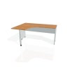 Pracovný stôl Gate, ergo, pravý, 160x75,5x120 cm, jelša/sivá