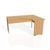 Pracovný stôl Gate, ergo, ľavý, 160x75,5x120 cm, buk/buk