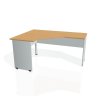 Pracovný stôl Gate, ergo, pravý, 160x75,5x120 cm, buk/sivá