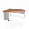 Pracovný stôl Gate, ergo, pravý, 160x75,5x120 cm, čerešňa/sivá