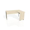 Pracovný stôl Gate, ergo, ľavý, 160x75,5x120 cm, agát/agát