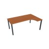 Pracovný stôl Uni, ergo, ľavý, 180x75,5x120 cm, čerešňa/čierna