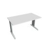 Pracovný stôl Cross, 140x75,5x80 cm, biely/kov