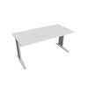 Pracovný stôl Cross, 160x75,5x80 cm, biely/kov