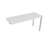 Pracovný stôl Uni k pozdĺ. reťazeniu, 140x75,5x60 cm, biela/biela