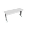 Pracovný stôl Cross, 160x75,5x60 cm, biely/kov