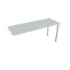 Pracovný stôl Uni k pozdĺ. reťazeniu, 160x75,5x60 cm, sivá/biela