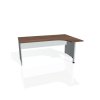 Pracovný stôl Gate, ergo, ľavý, 180x75,5x120 cm, orech/sivá