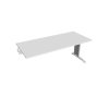 Pracovný stôl Flex, 180x75,5x80 cm, biely/kov