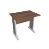 Pracovný stôl Cross, 80x75,5x60 cm, orech/kov