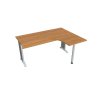 Pracovný stôl Cross, ergo, ľavý, 160x75,5x120 cm, jelša/kov