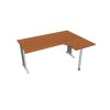 Pracovný stôl Cross, ergo, ľavý, 160x75,5x120 cm, čerešňa/kov