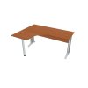 Pracovný stôl Cross, ergo, pravý, 160x75,5x120 cm, čerešňa/kov