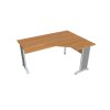 Pracovný stôl Cross, ergo, ľavý, 160x75,5x120 cm, jelša/kov