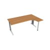 Pracovný stôl Cross, ergo, ľavý, 180x75,5x120 cm, jelša/kov