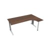 Pracovný stôl Cross, ergo, ľavý, 180x75,5x120 cm, orech/kov