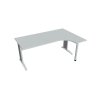 Pracovný stôl Cross, ergo, ľavý, 180x75,5x120 cm, sivá/kov