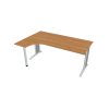 Pracovný stôl Cross, ergo, pravý, 180x75,5x120 cm, jelša/kov
