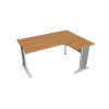 Pracovný stôl Cross, ergo, ľavý, 160x75,5x120 cm, jelša/kov