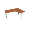 Pracovný stôl Flex, ergo, ľavý, 160x75,5x120 (60x60) cm, čerešňa/kov