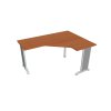 Pracovný stôl Flex, ergo, ľavý, 160x75,5x120 (60x60) cm, čerešňa/kov