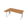Pracovný stôl Flex, ergo, pravý, 180x75,5x120 (40x80) cm, jelša/kov