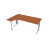 Pracovný stôl Flex, ergo, pravý, 180x75,5x120 (40x80) cm, čerešňa/kov