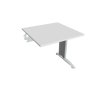 Pracovný stôl Flex, 80x75,5x80 cm, biely/kov