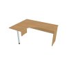 Pracovný stôl Gate, ergo, pravý, 160x75,5x120 cm, dub/dub