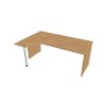 Pracovný stôl Gate, ergo, pravý, 180x75,5x120 cm, dub/dub