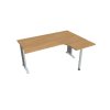 Pracovný stôl Cross, ergo, ľavý,160x75,5x120 cm, dub/kov