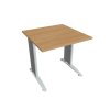Pracovný stôl Flex, 80x75,5x80 cm, dub/kov