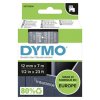 Dymo originál páska do tlačiarne štítkov, Dymo, 45020, S0720600, biely tlač/transparentná podklad, 7m, 12mm, D1