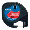 Dymo originál páska do tlačiarne štítkov, Dymo, 91203, S0721630, čierny tlač/červený podklad, 4m, 12mm, LetraTag plastová páska