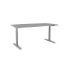 Výškovo nastaviteľný stôl BASIC, 1-motorový, 138x80 cm, podnož sivá + doska sivá