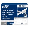 Papierové utierky skladané ZZ 2-vrstv. TORK Advanced interfold H2 (12 bal.)