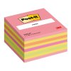 Samolepiaci bloček Post-it, 76 x 76 mm, neónová ružová, mix farieb