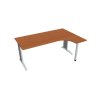 Pracovný stôl Flex, ergo, ľavý, 180x75,5x120 (80x40) cm, čerešňa/kov