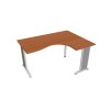 Pracovný stôl Flex, ergo, ľavý, 160x75,5x120 (80x60) cm, čerešňa/kov