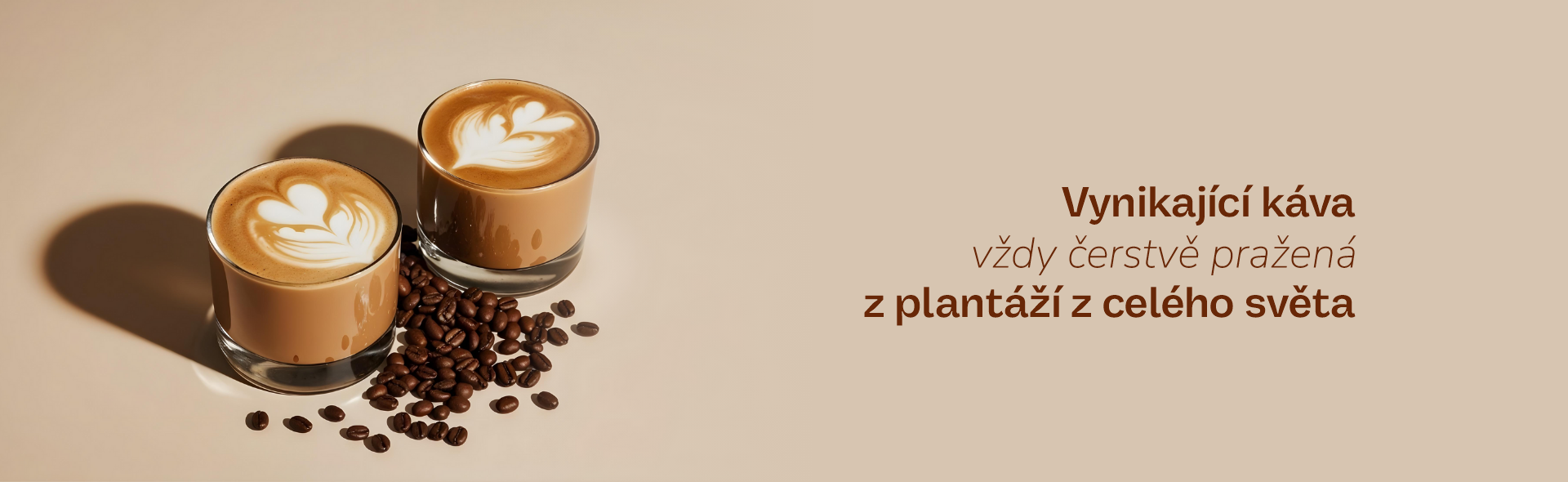 Čerstvě pražená káva z plantáží celého světa