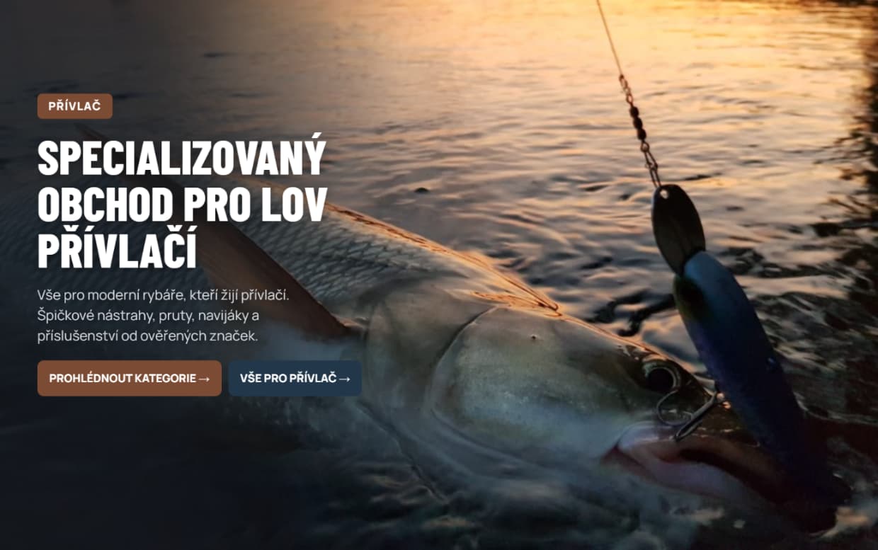 Specializovaný obchod pro lov přívlačí – vše pro přívlač